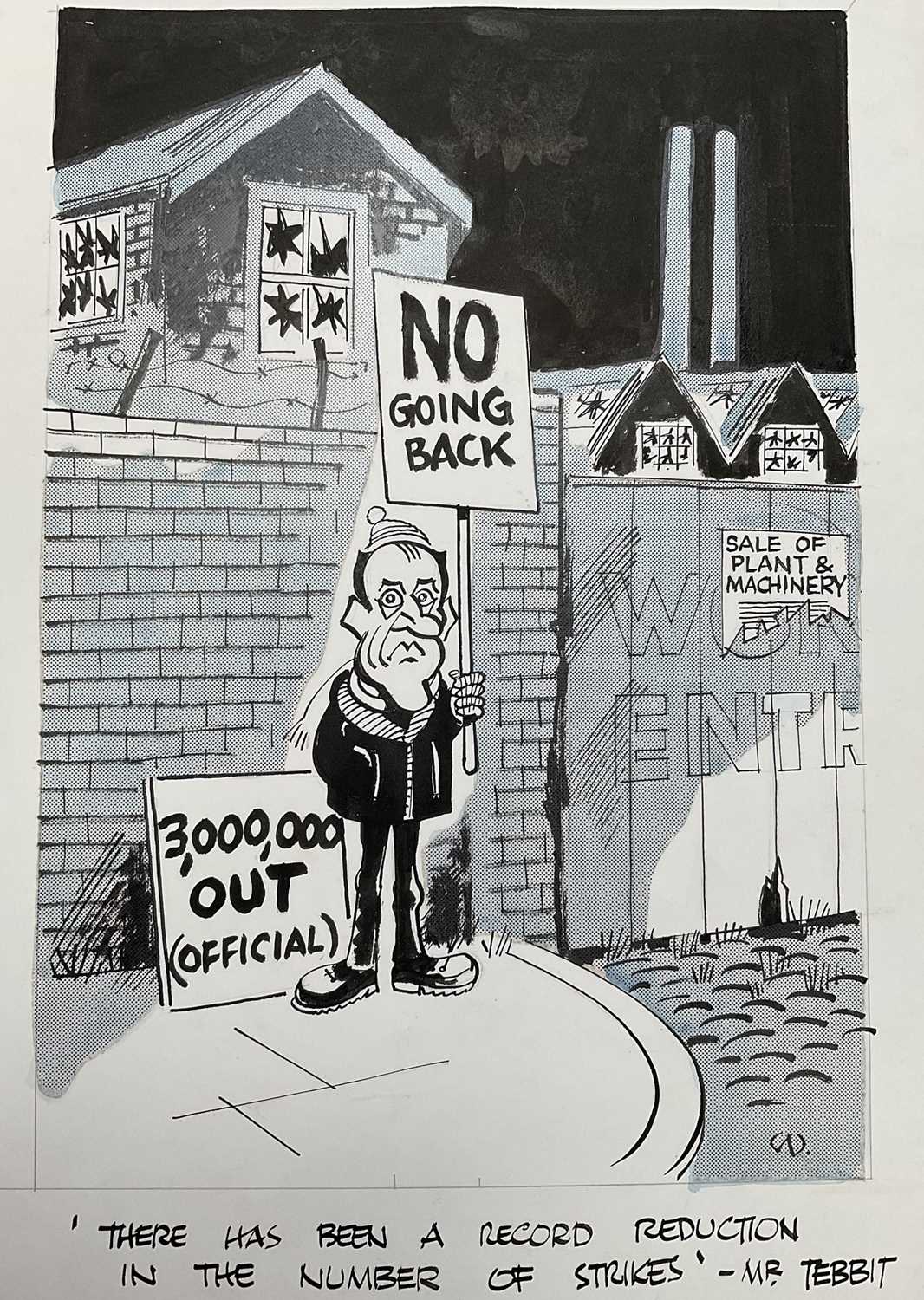 Lot 43 - Keith Waite (1927-2014) original cartoon for The Daily Mirror, 41cm x 26cm, unframed
