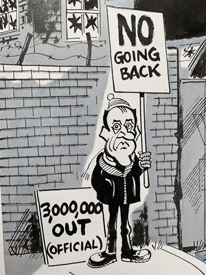 Lot 43 - Keith Waite (1927-2014) original cartoon for The Daily Mirror, 41cm x 26cm, unframed