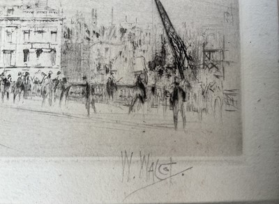 Lot 44 - William Walcot (1874-1943) four etchings, signed in pencil, the largest 22cm x 14cm, unframed