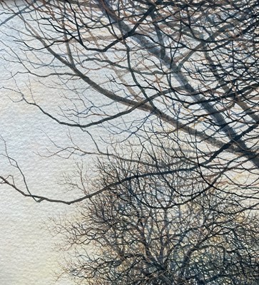 Lot 34 - Michael Pettersson (b. 1939) watercolour landscape, signed and dated, 25cm x 16cm, glazed frame