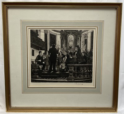 Lot 39 - Wilfred Fairclough (1907-1996) etching, pencil signed and dated, 23cm x 28cm