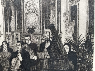 Lot 39 - Wilfred Fairclough (1907-1996) etching, pencil signed and dated, 23cm x 28cm