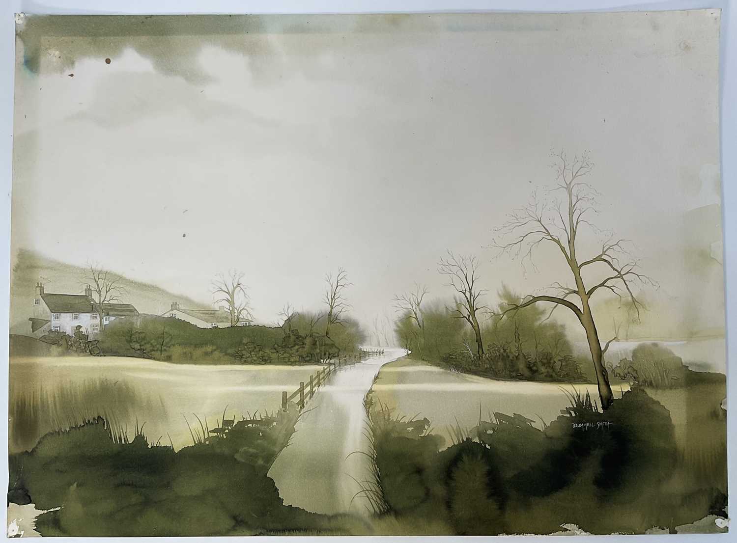 Lot 41 - Tony Brummell Smith (b.1949) watercolour landscape, 56cm x 76cm, unframed