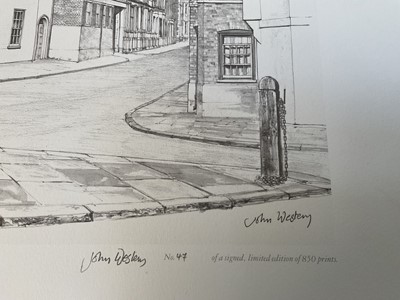 Lot 42 - John Western (b. 1948) eight pencil signed prints of Eton, (two sets of four prints), the largest 38cm x 70cm, unframed