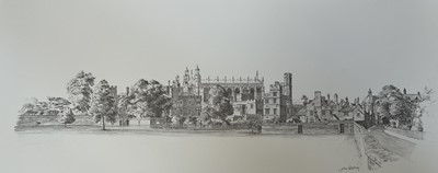 Lot 42 - John Western (b. 1948) eight pencil signed prints of Eton, (two sets of four prints), the largest 38cm x 70cm, unframed