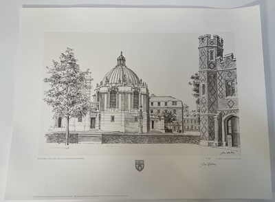 Lot 42 - John Western (b. 1948) eight pencil signed prints of Eton, (two sets of four prints), the largest 38cm x 70cm, unframed