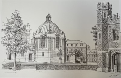 Lot 42 - John Western (b. 1948) eight pencil signed prints of Eton, (two sets of four prints), the largest 38cm x 70cm, unframed
