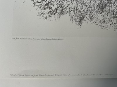 Lot 42 - John Western (b. 1948) eight pencil signed prints of Eton, (two sets of four prints), the largest 38cm x 70cm, unframed