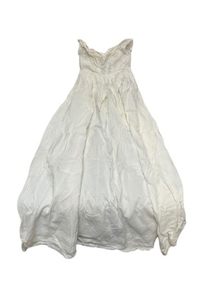 Lot 2090 - Lot of Victorian and Edwardian baby and children's clothing including cut-out work cropped bodice, heavy cotton and lace dress, Christening gown, white lawn embroidered coat with Irish crochet,...