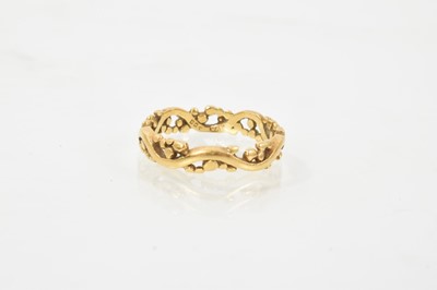 Lot 711 - John Donald 18ct gold abstract design ring (London 1988), makers mark JAD. Ring size Q½