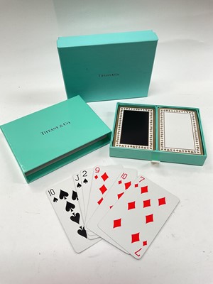Lot 371 - Tiffany & Co playing card set, boxed