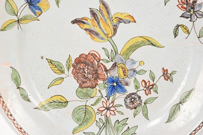 Lot 31 - Two French faience plates, one with Revolutionary decoration and the date 1789