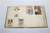 Lot 2604 - Victorian scrap album - containing handwritten...