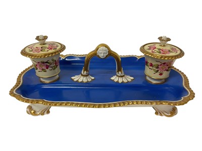 Lot 271 - Worcester Flight, Barr & Barr inkstand, circa 1840
