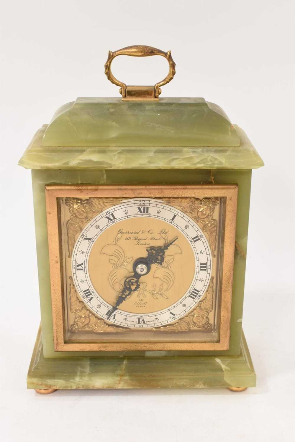 Lot 624 - Garrard onyx cased mantel timepiece