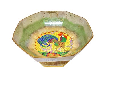 Lot 1106 - Minton lustre octagonal bowl