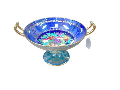Lot 1125 - Minton lustre ground two handled footed bowl