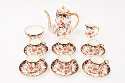 Lot 287 - Royal Crown Derby Imari pattern coffee service
