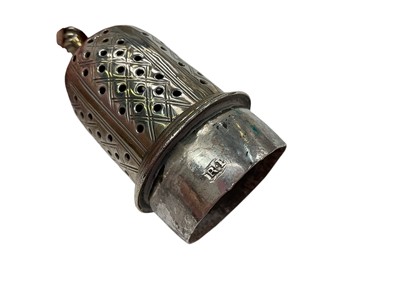 Lot 186 - Pair of George III silver Old English pattern sauce ladles, and a George III silver sugar castor (3)