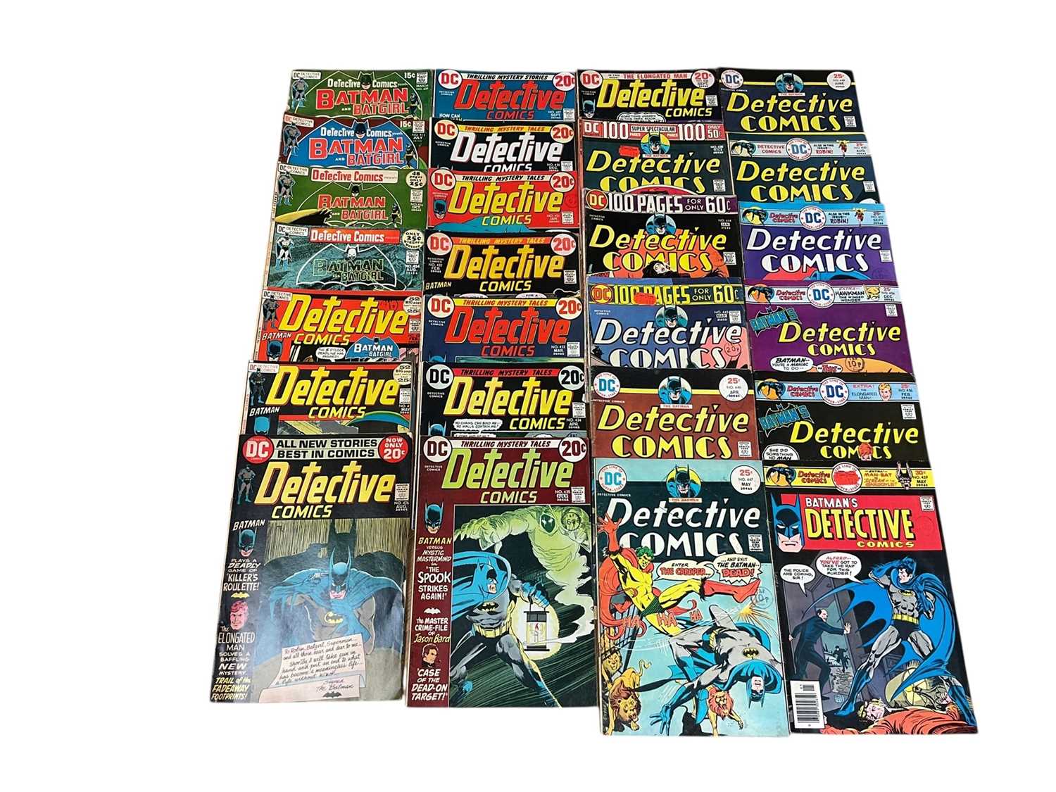 Lot 2828 - DC Comics detective comics (1970's and 1980's). Large group of detective comics, incomplete run from issue #409 - #629. Approximate 150 comic.