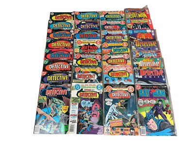 Lot 2828 - DC Comics detective comics (1970's and 1980's). Large group of detective comics, incomplete run from issue #409 - #629. Approximate 150 comic.