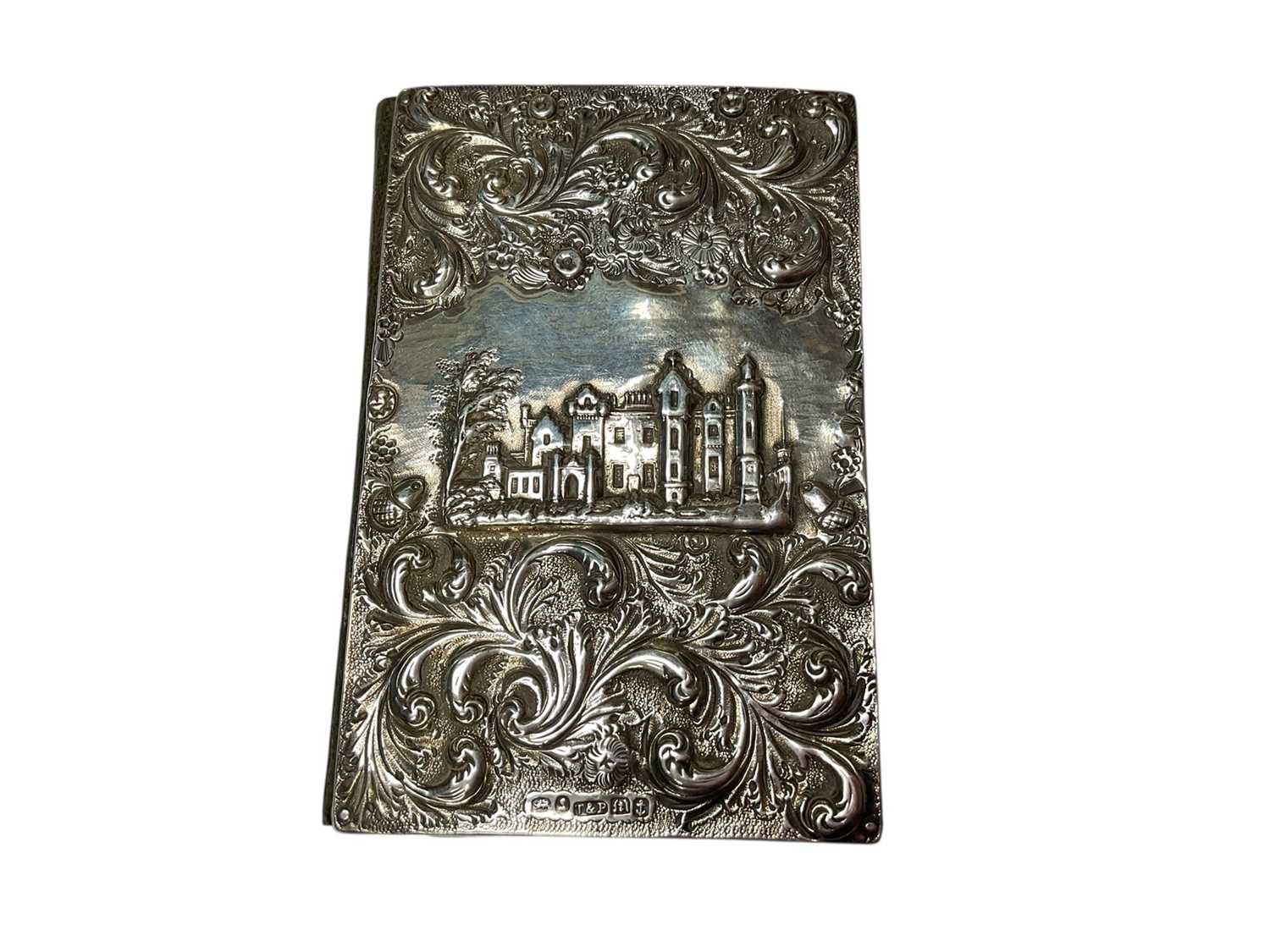 Lot 225 - William IV silver covered aide memoire depicting Abbotsford