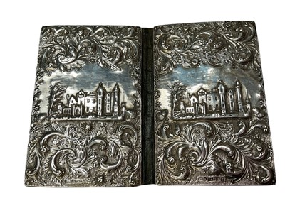 Lot 225 - William IV silver covered aide memoire depicting Abbotsford