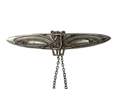 Lot 227 - David Andersen silver (830) stylised cape clasp/ buckle
