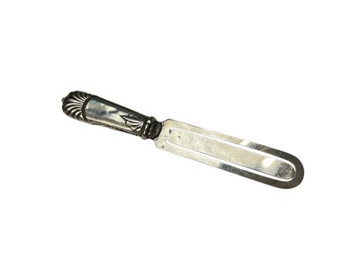 Lot 228 - Victorian silver combination bookmark/propelling pencil in the form of a butter knife (Birmingham 1887)