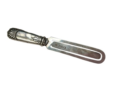 Lot 228 - Victorian silver combination bookmark/propelling pencil in the form of a butter knife (Birmingham 1887)