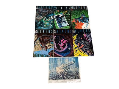 Lot 2821 - Dark Horse Comics Aliens (1989) #1-6 together with signed Aliens (1979) lobby card