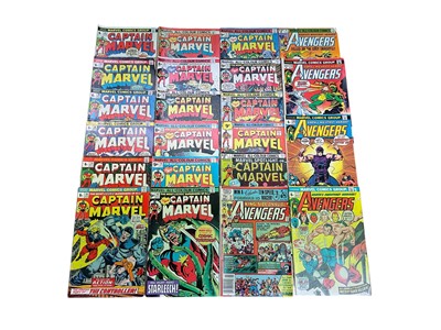 Lot 2817 - Marvel Comics Captain Marvel (1970's). To include issues #25, #27, #28 and #29. Also to include a small group of Avengers comics, including the Avengers king sized annual #10 (1981). Approximate...