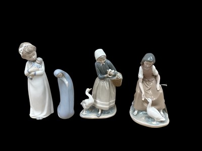 Lot 1117 - Collection of Lladro and Nao figures