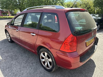 Lot 2 - 2006 Peugeot 307 SE Estate, 1.6 HDi 110 SE, 5 door manual, reg. no. LN06 OFB, finished in red with a cloth interior. The car has covered 154,000 miles, MOT expired 1st October 2024. It is suppli...
