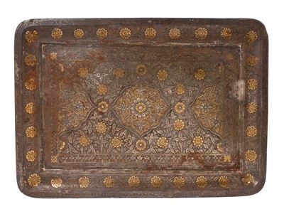 Lot 917 - Antique Indian bidri ware tray