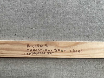 Lot 348 - Large oil on canvas of a woman in robes, inscribed verso dated '97, 150cm x 110cm, framed