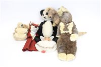 Lot 2730 - Real fur soft Toyss - rabbit, kangaroo and...