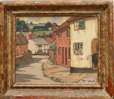 Lot 1301 - Irene Ryland (1910-1951) oil on board - A Village in Somerset, signed, 33cm x 40cm, behind glass, framed