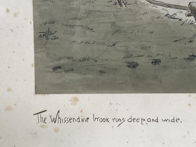 Lot 203 - Snaffles, Charles Johnson Payne (1884-1967) print, ‘The Whissendine Brook runs deep and wide’, 52cm x 70cm, framed and glazed