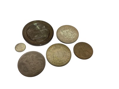 Lot 485 - G.B. - Mixed coins & medallion