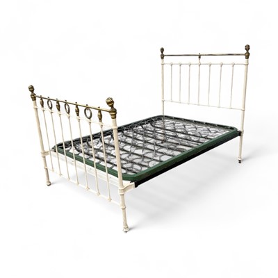 Lot 1534 - Brass and iron bed