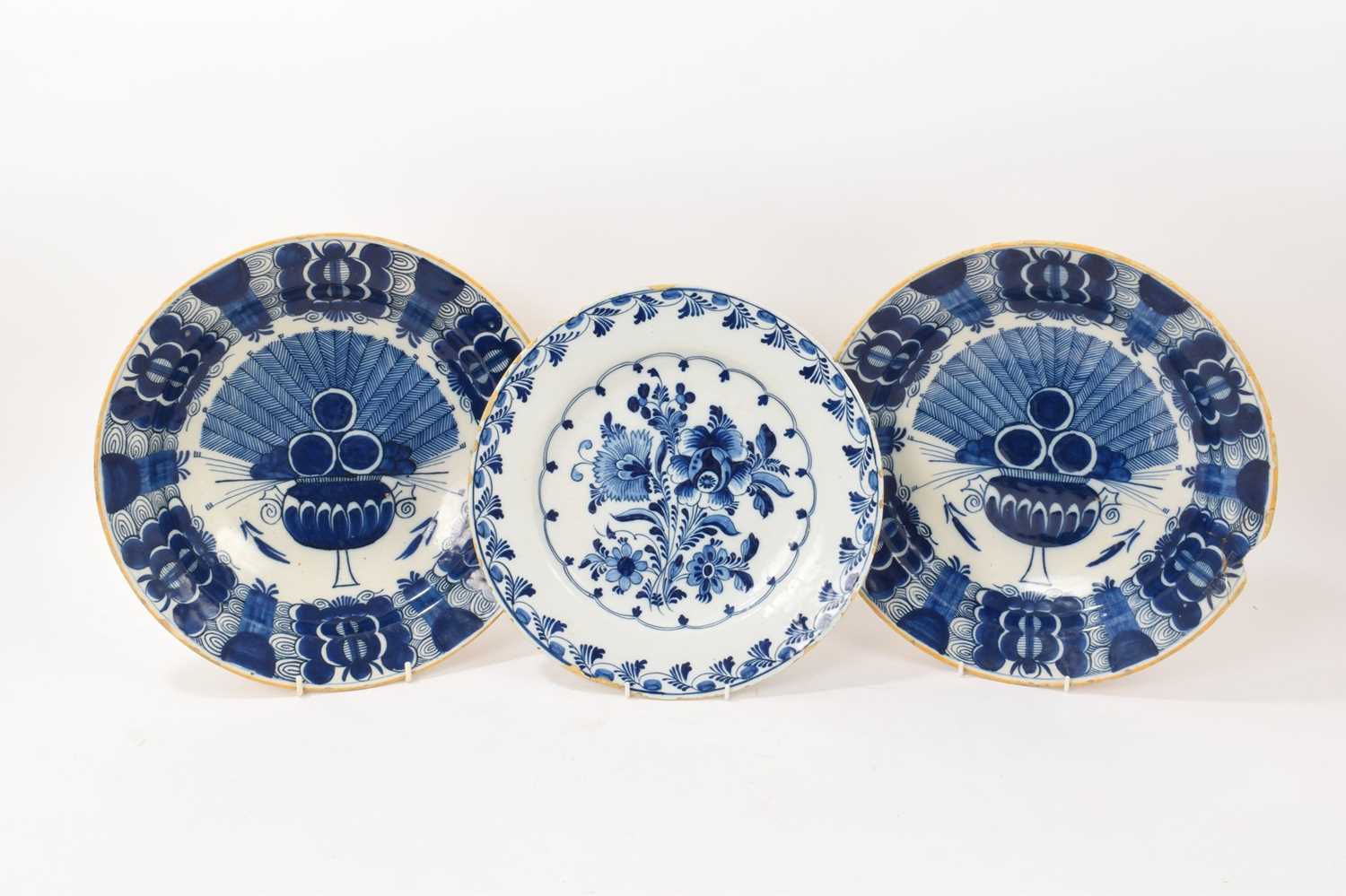 Lot 83 - Three Delft plates