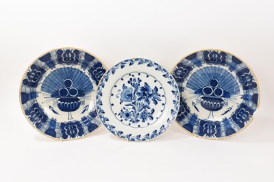 Lot 83 - Three Delft plates