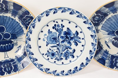 Lot 83 - Three Delft plates