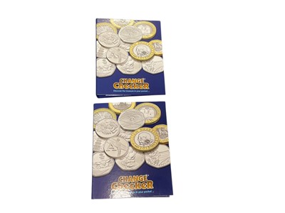 Lot 474 - G.B. - Two change checker coin albums containing a quantity of £5 coins & others (N.B. Est. face value £320) (Qty)