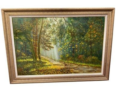 Lot 872 - Bill Burton oil on board, Friday Woods