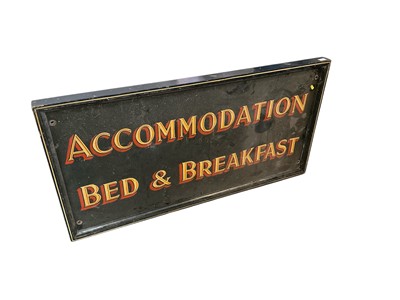 Lot 2619 - Pub / Hotel sign- 'Accommodation Bed & Breakfast'.