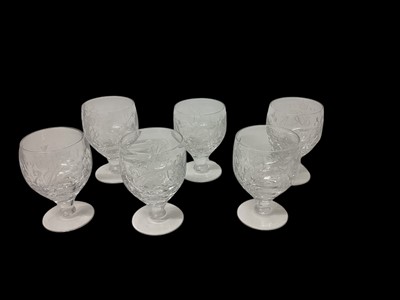 Lot 967 - Set of six good quality 1953 coronation glass rummers