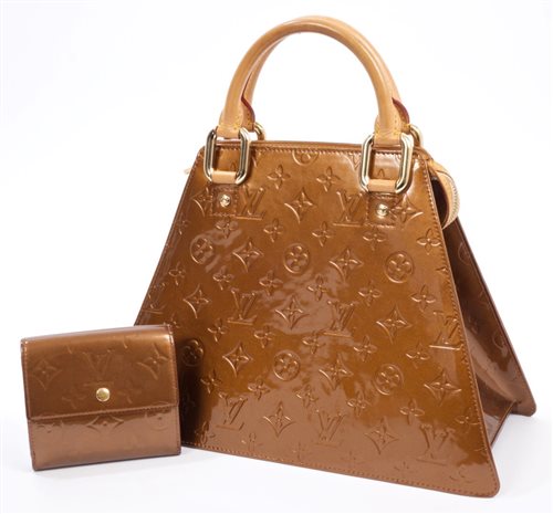 Lot 3166 - Louis Vuitton 'Forsyth' bronze patent leather...
