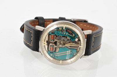 Lot 790 - Bulova Accutron Spaceview M7 stainless steel wristwatch on later black leather strap